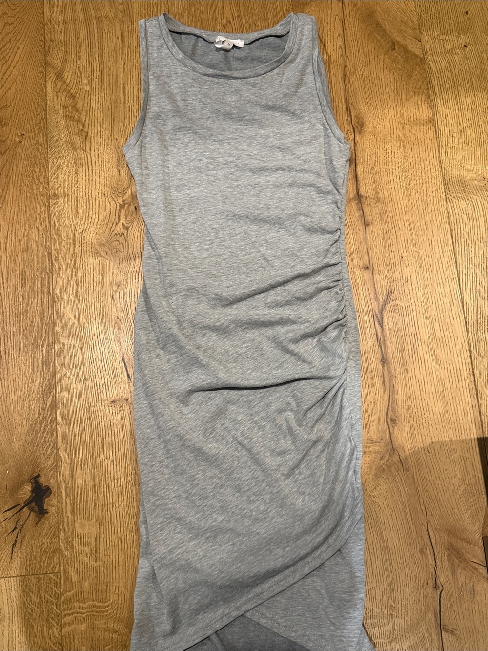 Leith Ruched Bodycon Tank Dress in Gray/Charcoal Heather, Size XS